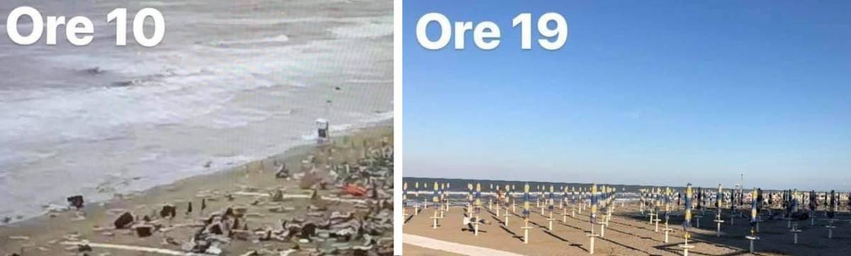 Il maltempo ha devastato la Riviera Romagnola: "In 8 ore tutti al mare"