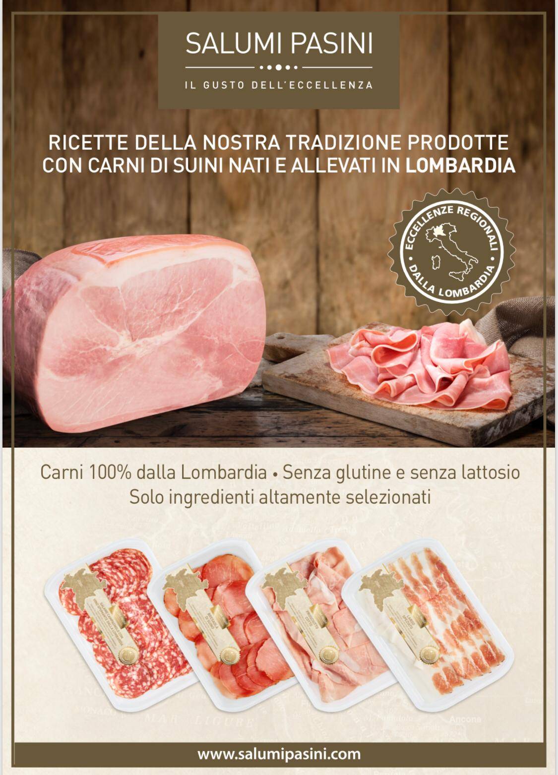Salumi Pasini lancia la prima linea di prodotti made in Lombardia