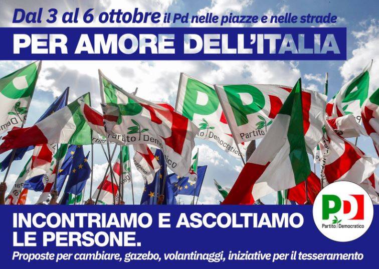 Ora il Pd scende in piazza "per amore dell'Italia"