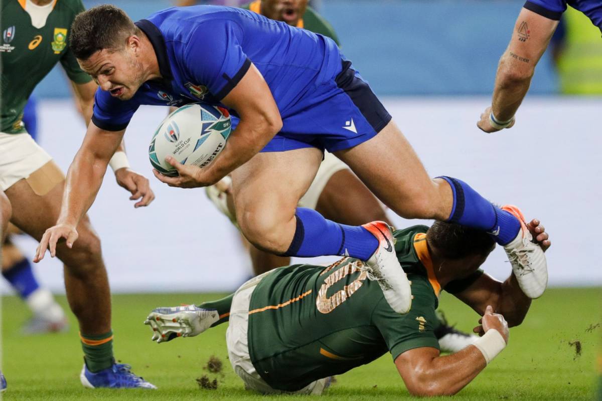 Mondiali di rugby, l'Italia cade 49-3 contro il Sudafrica: azzurri quasi fuori