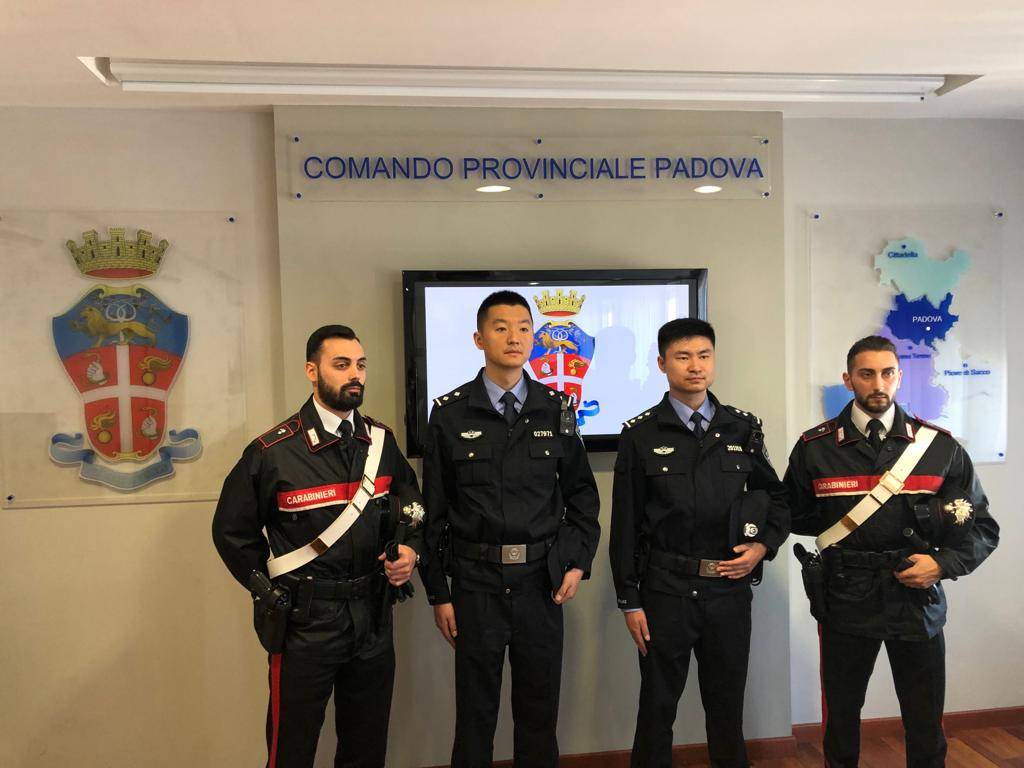 Agenti cinesi in servizio coi carabinieri di Padova