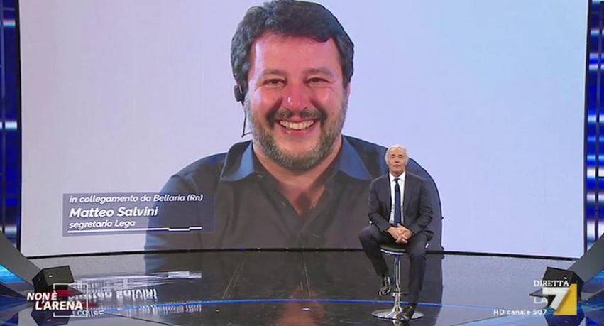 "Ciao da zio Giletti": gogna social per i saluti in tv alla figlia di Salvini