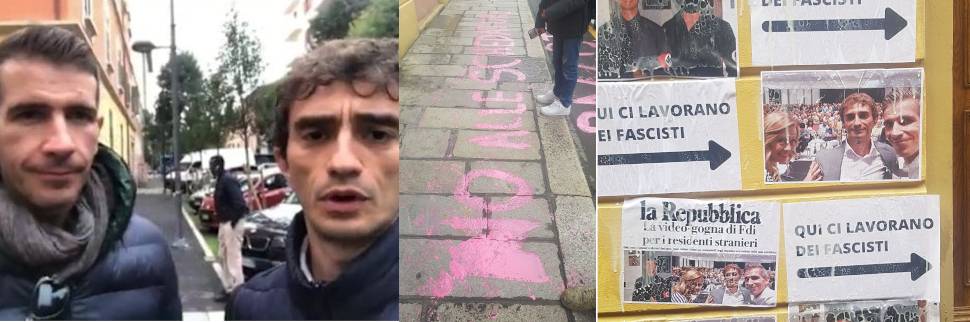 "Qui lavorano dei fascisti". A Bologna blitz contro gli esponenti FdI