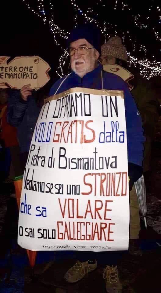 "Str..., vediamo se sai volare": le sardine vogliono Salvini morto