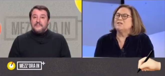 La gaffe dell'Annunziata e l'aplomb di Salvini che rimane impassibile