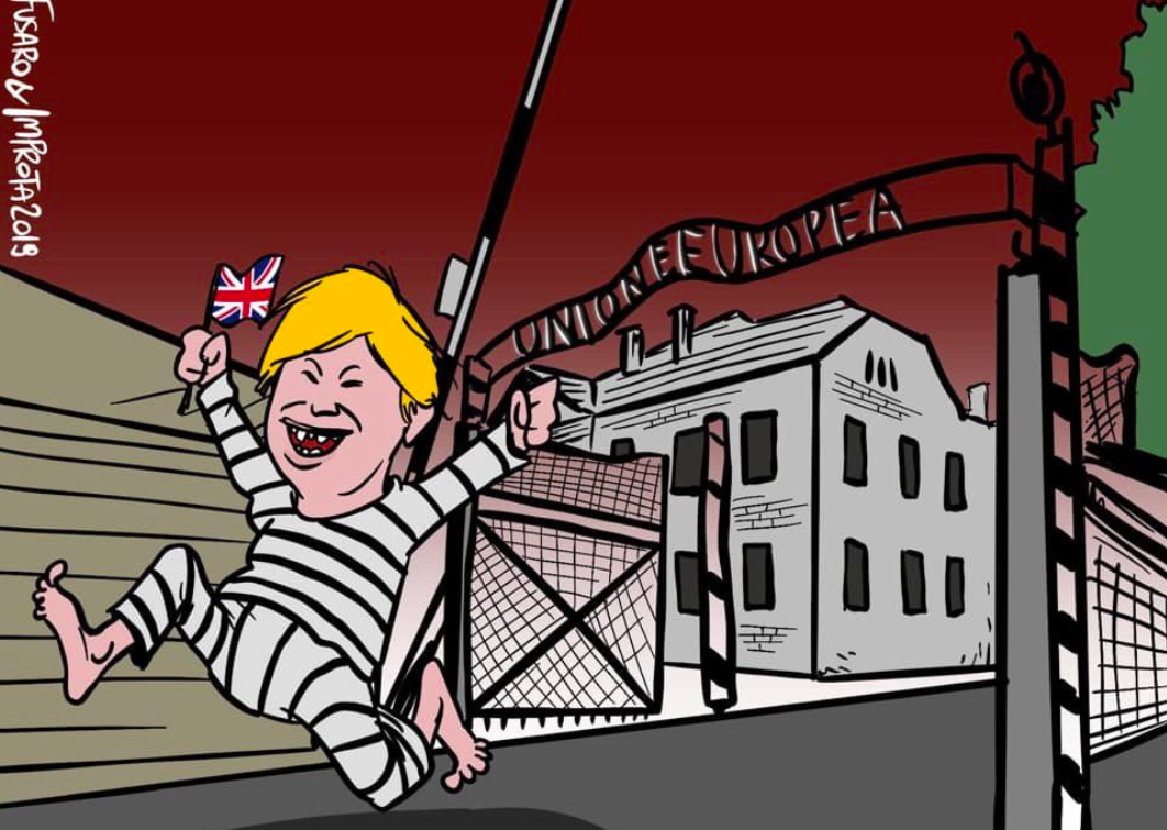 La Raggi caccia Marione dopo la vignetta choc sull'Ue come Auschwitz