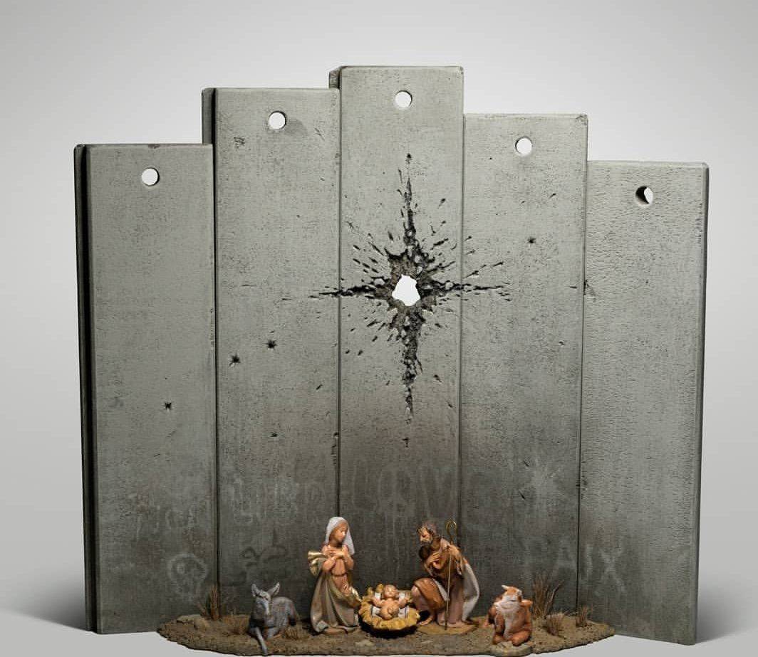 L'ultimo Banksy: a Betlemme colpo di mortaio sul presepe