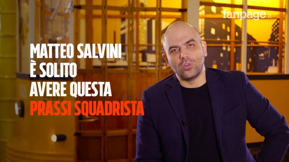 Saviano attacca Salvini: "Citofonare è stata una sceneggiata violenta"