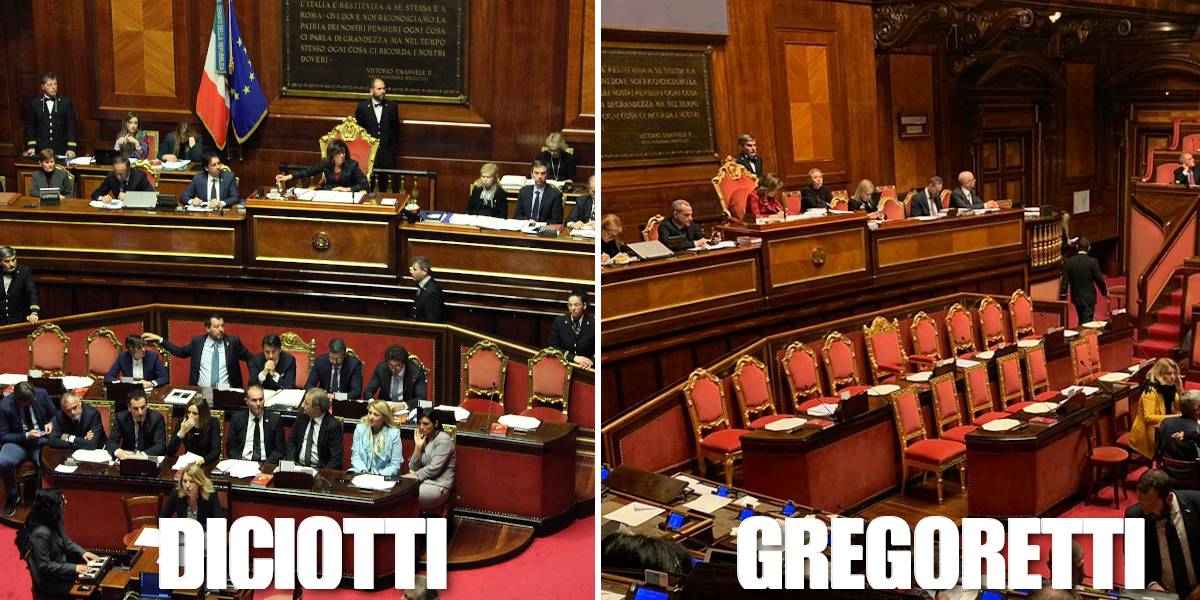 Gregoretti, si vergognano del tradimento: la foto incastra Conte e il M5s