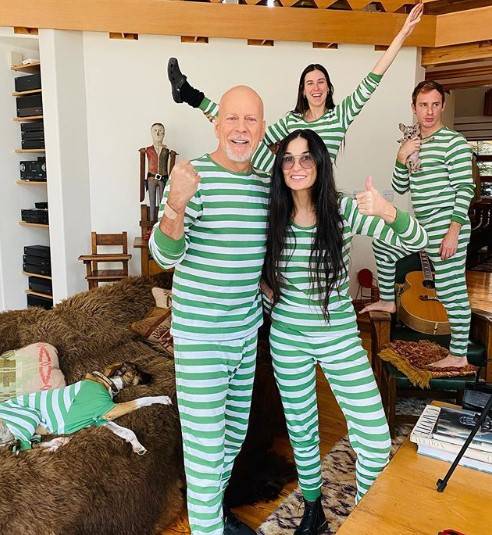 Demi Moore e Bruce Willis organizzano un pigiama party in quarantena