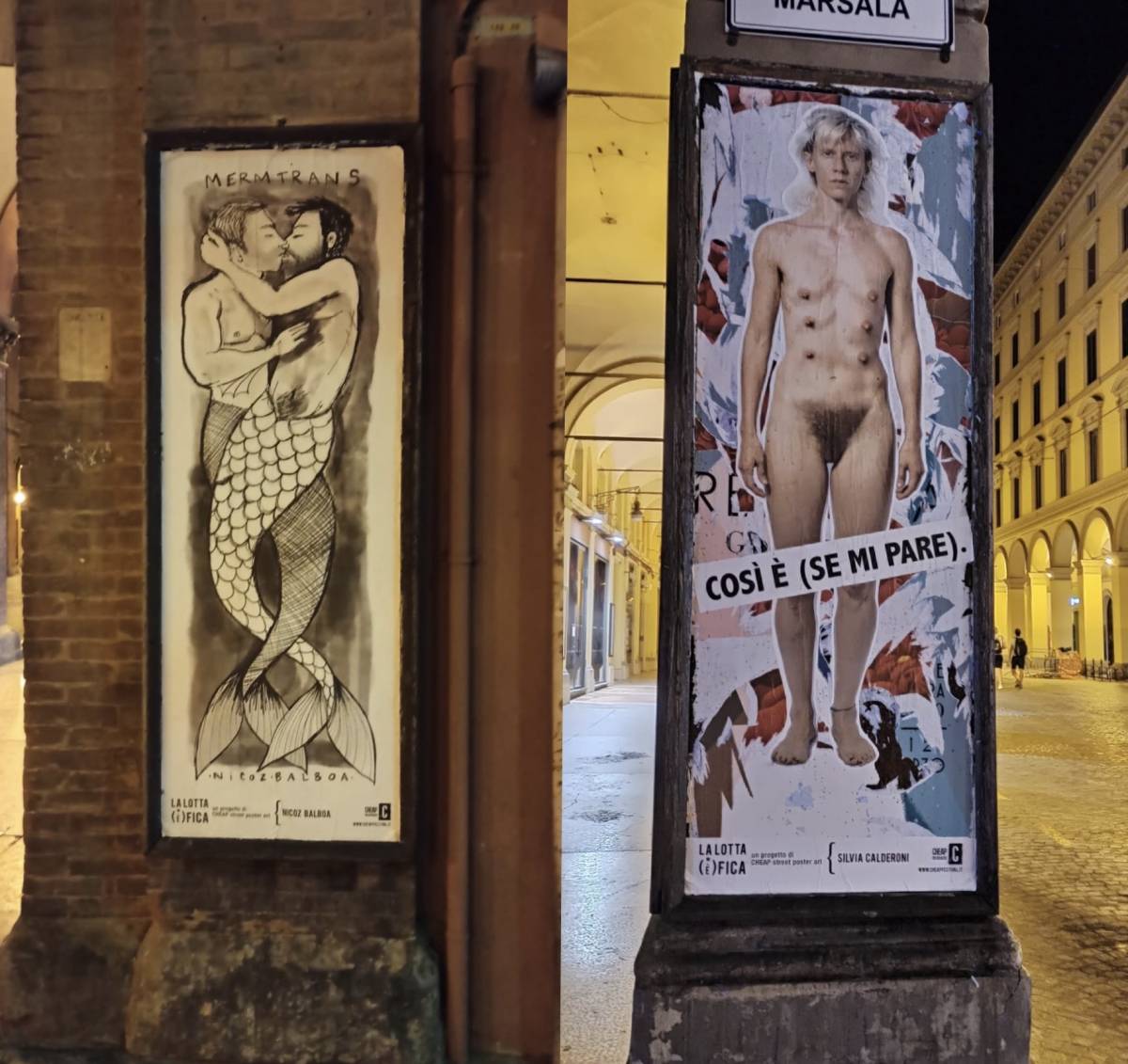 Corpi nudi e transgender affissi per le strade, la nuova trovata delle femministe
