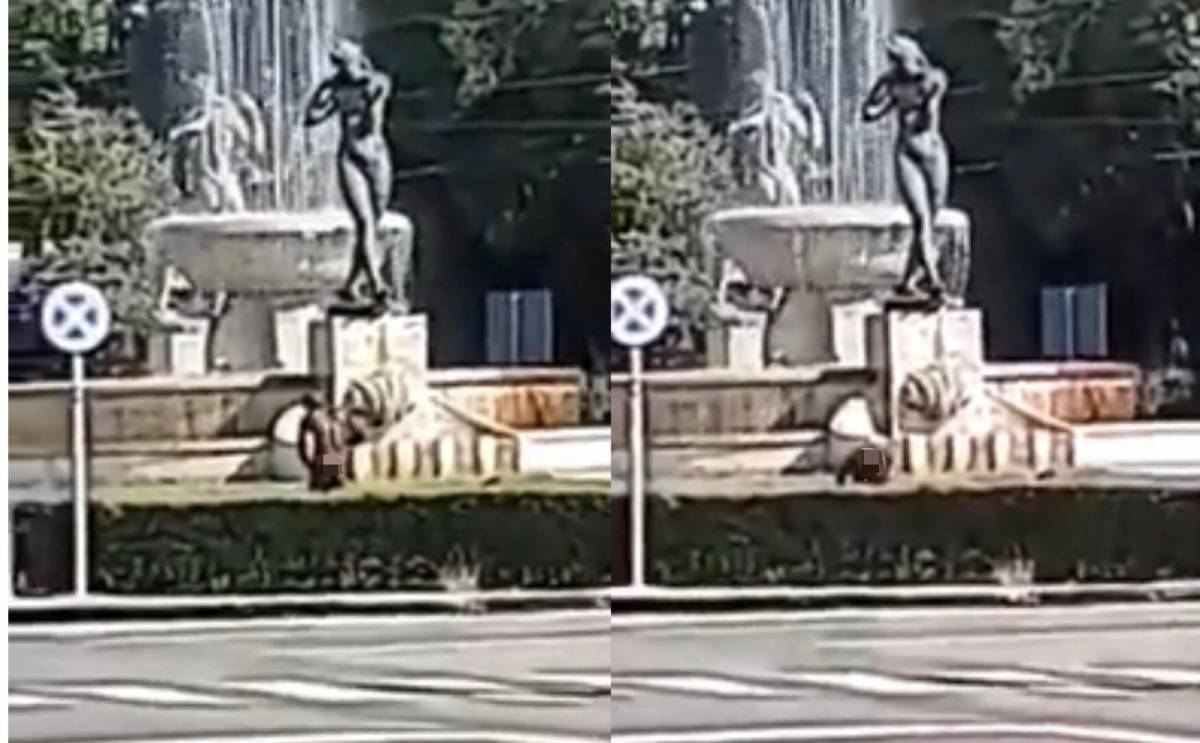 Ancora uno sfregio dell'inciviltà: migrante si spoglia e si lava in una fontana di Modena