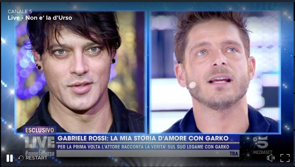 Gabriele Rossi: “Prima di essere il fidanzato di Garko sono stato il suo amante”