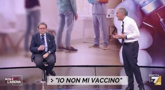 Furia di Massimo Giletti contro il medico anti-vaccino: "Lei è fatto! Si dia una calmata"