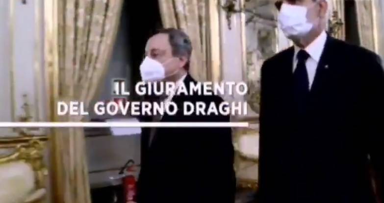 "È morto qualcuno?", la sigla dello speciale ​Tg1 sul governo Draghi è virale