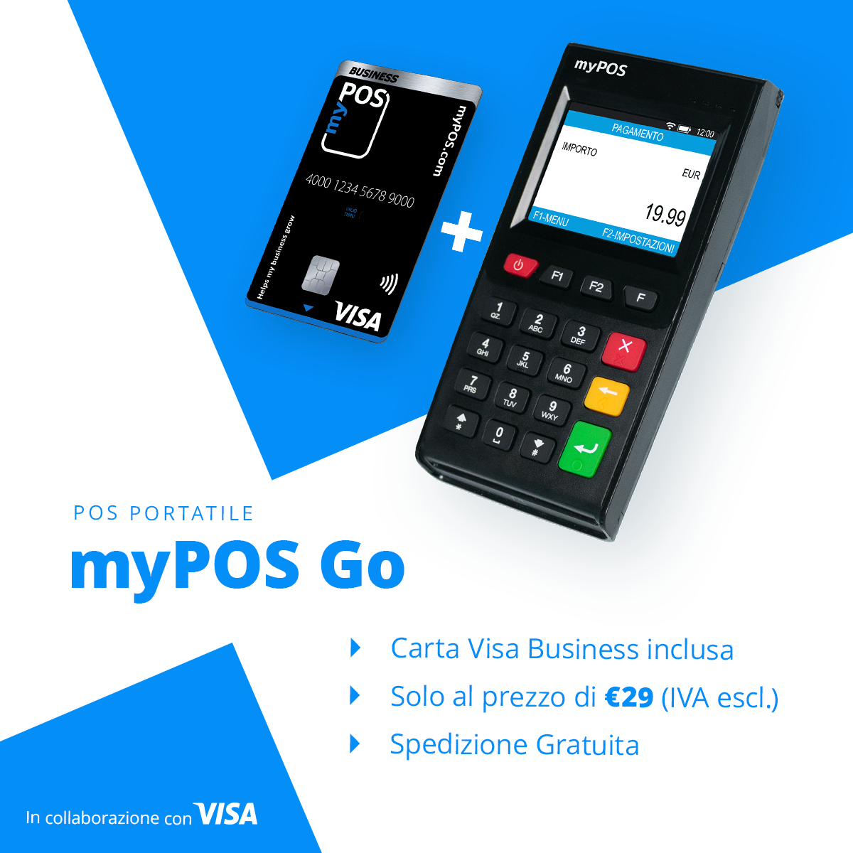 Visa e myPos insieme: il kit che rivoluziona i pagamenti