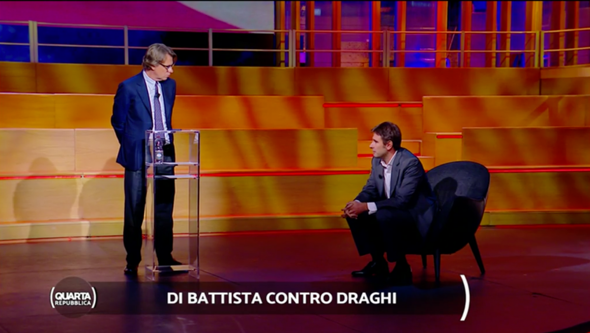 "I supporter della Lazio...". Di Battista fa il tifoso: gelo in studio