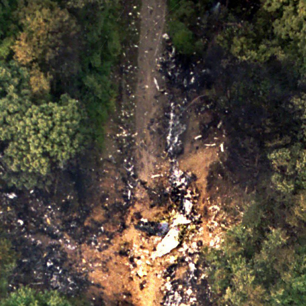 Il cratere provocato dallo schianto dell'UsAir 427