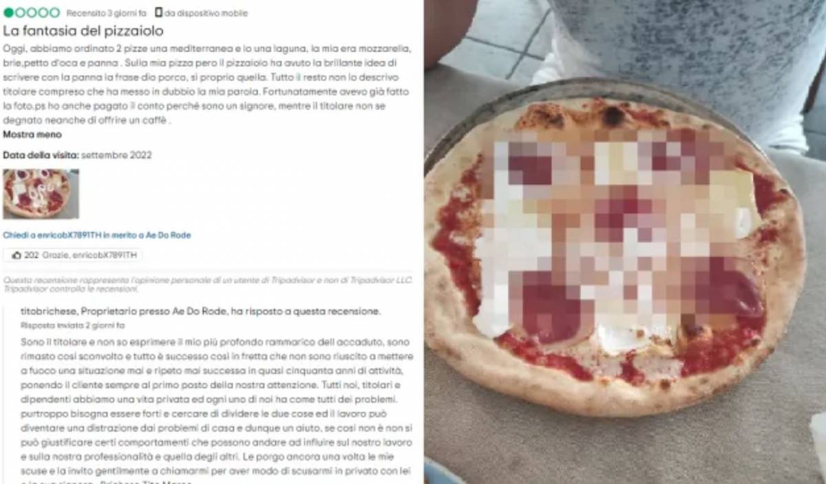 "Spunta" una bestemmia sulla pizza: il racconto choc del cliente