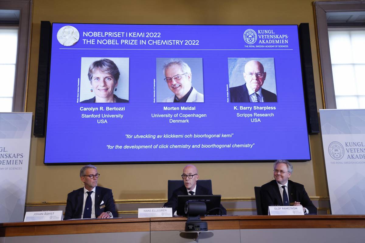 Il Nobel per la Chimica a tre ingegneri della "click chemistry"