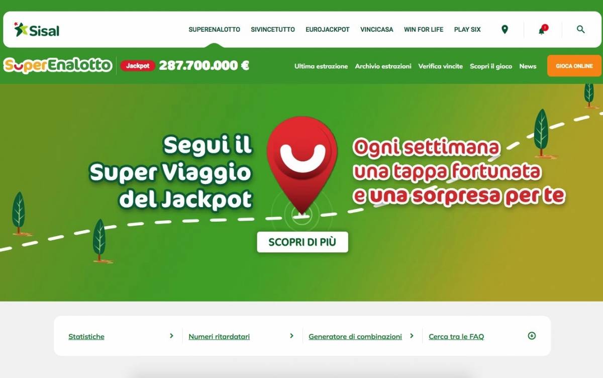 SuperEnalotto, vinti con la App 133mila euro e il Jackpot vola a 287,7 milioni 