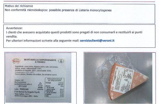 Listeria nella mortadella: ecco i prodotti segnalati dal ministero