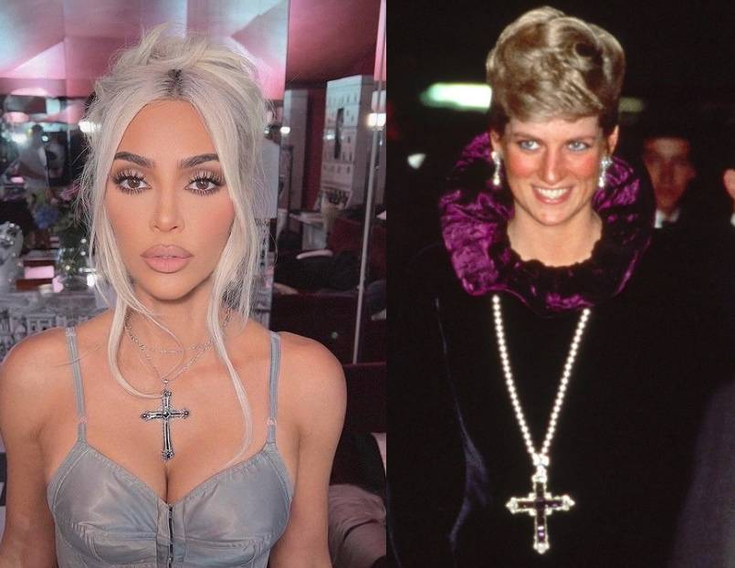 Kim Kardashian compra la croce di diamanti di Lady D. E la paga 200mila dollari