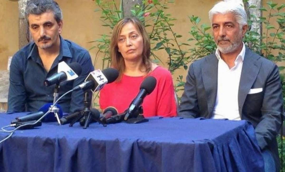 In foto (da sinistra) i genitori di Angela Celentano e l'avvocato Luigi Ferrandino