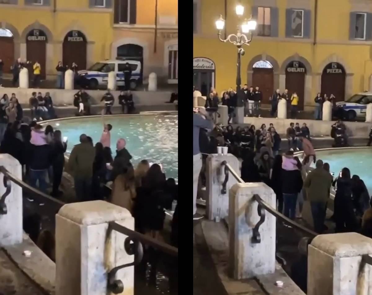 Roma, turista inglese fa il bagno nella Fontana di Trevi: scatta la multa da 450 euro