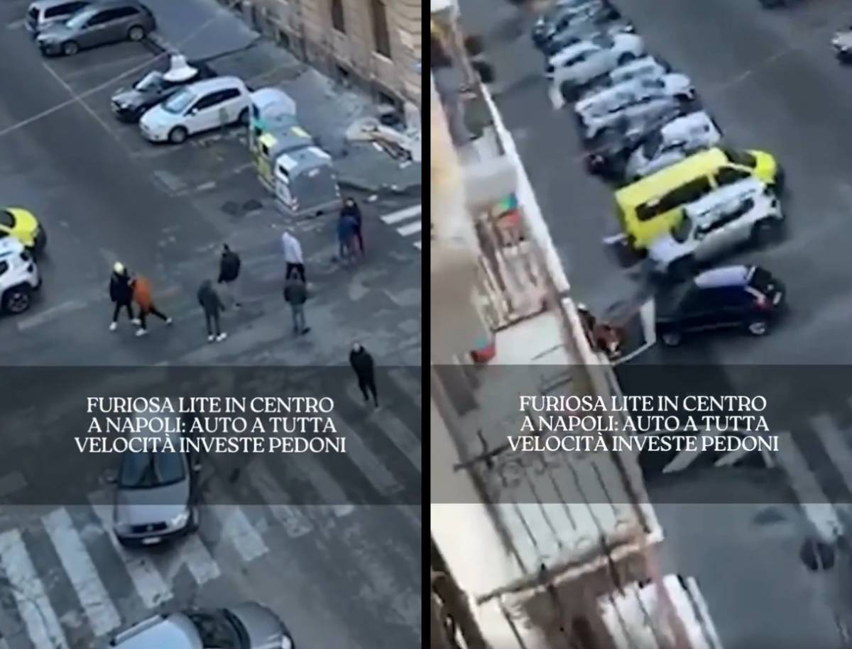 Scene da Far West a Napoli: rissa in centro e un'auto piomba sulle persone