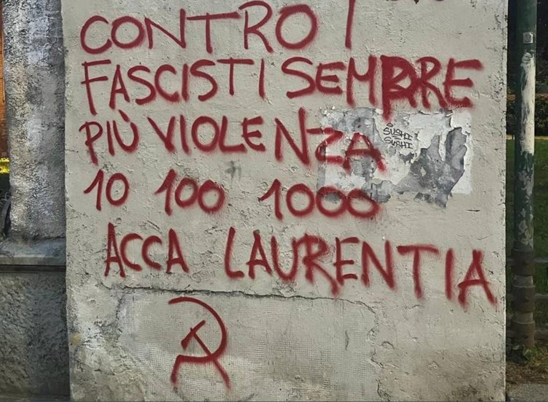 "Contro i fasci...". A Milano le scritte choc che esaltano il terrorismo rosso