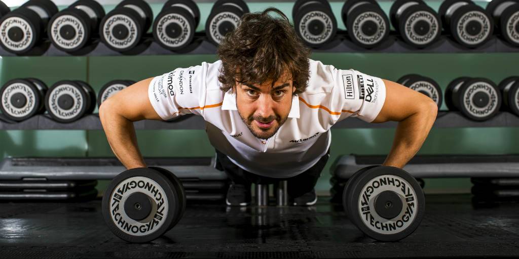 Fernando Alonso in allenamento