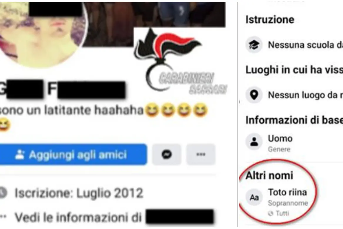 "Latitante". Così lo status su Facebook lo ha portato in manette