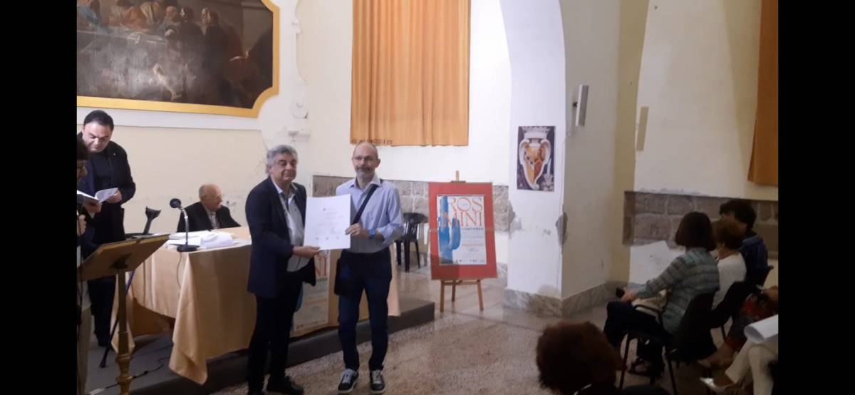 Ignazio Riccio vince il premio Antonio Rosmini con il suo libro su Ernesto Mahieux