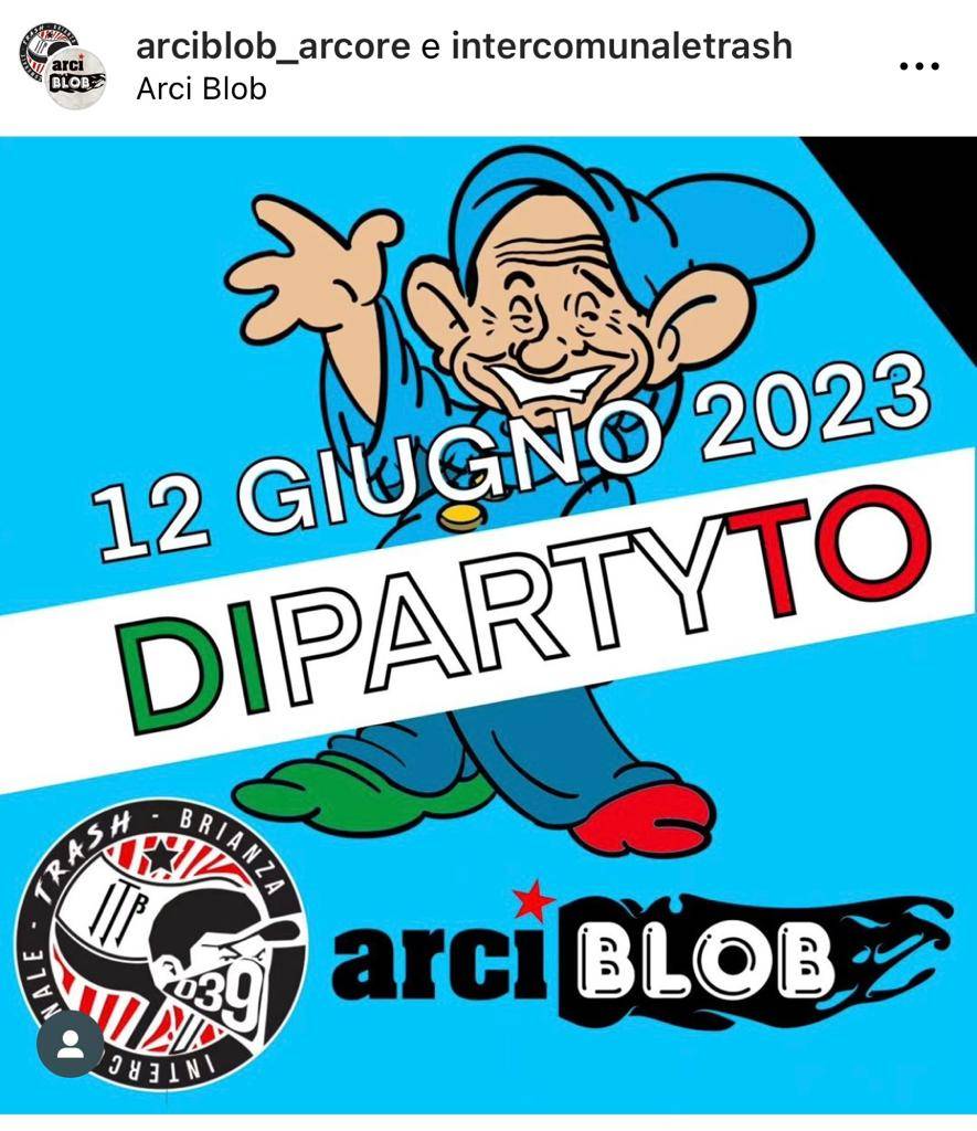 Il post del circolo Arciblob in cui si annuncia una festa per la morte di Berlusconi