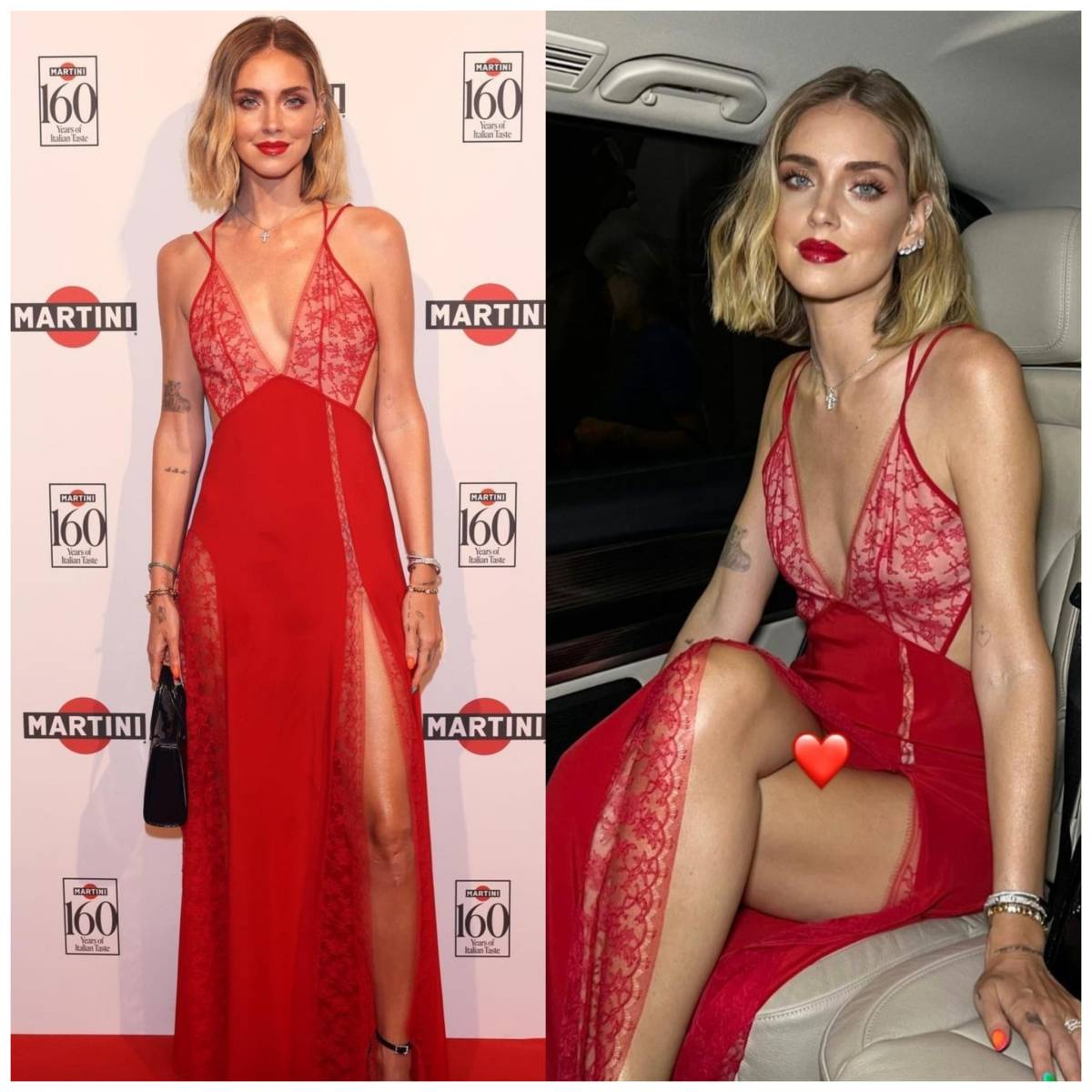 Chiara Ferragni e la scelta osé dell'abito "vedo-non vedo" al party Martini