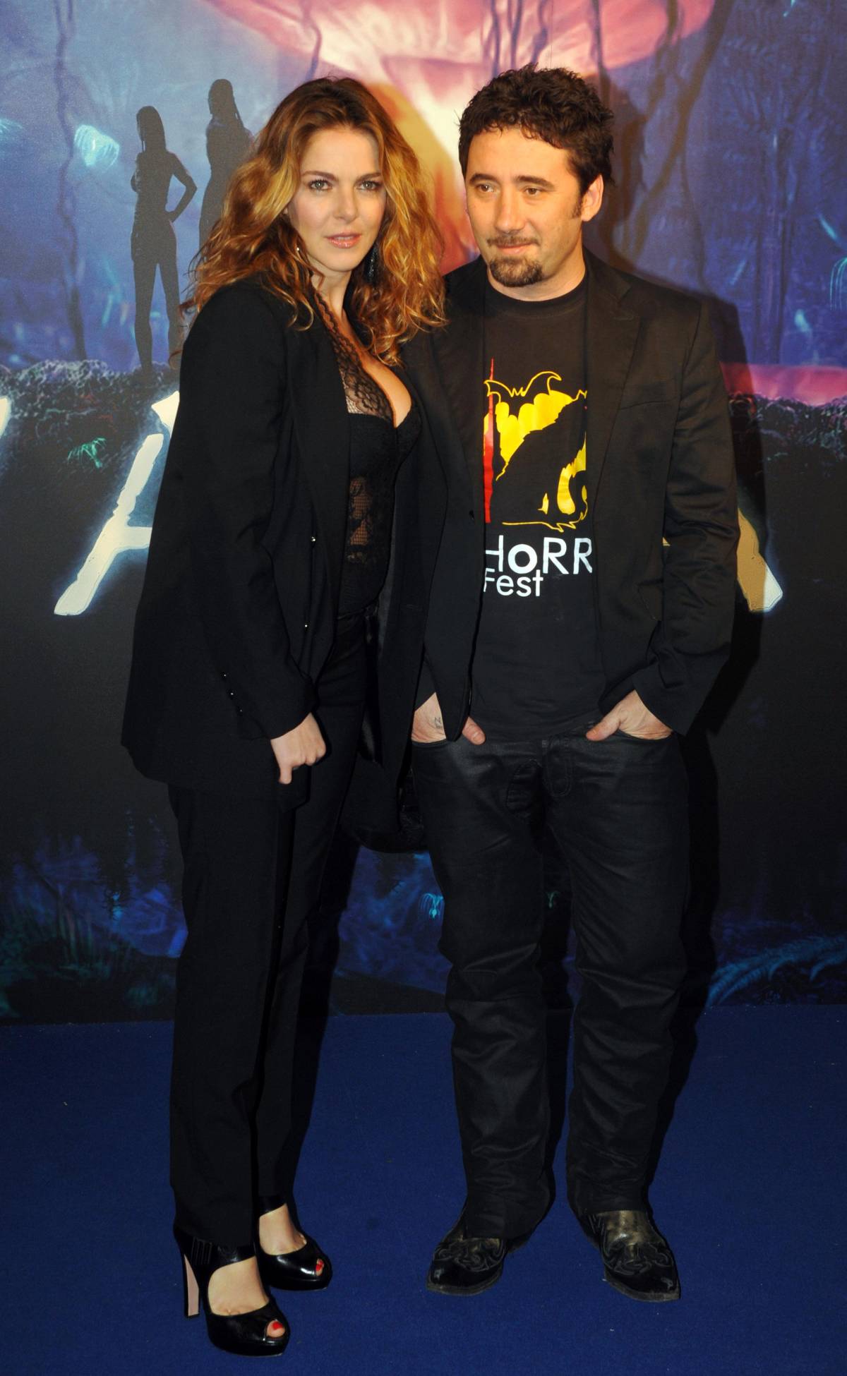 Claudia Gerini e Federico Zampaglione alla prima del film Avatar, 2010