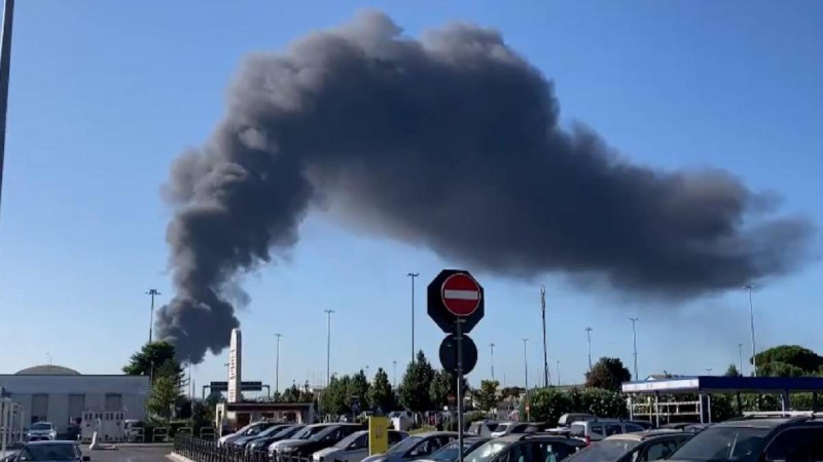 incendio impianto rifiuti di Ciampino