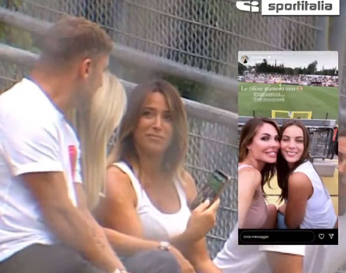 Ilary Blasi allo stadio, la reazione di Totti e le parole dell'amico: il video che scatena il web