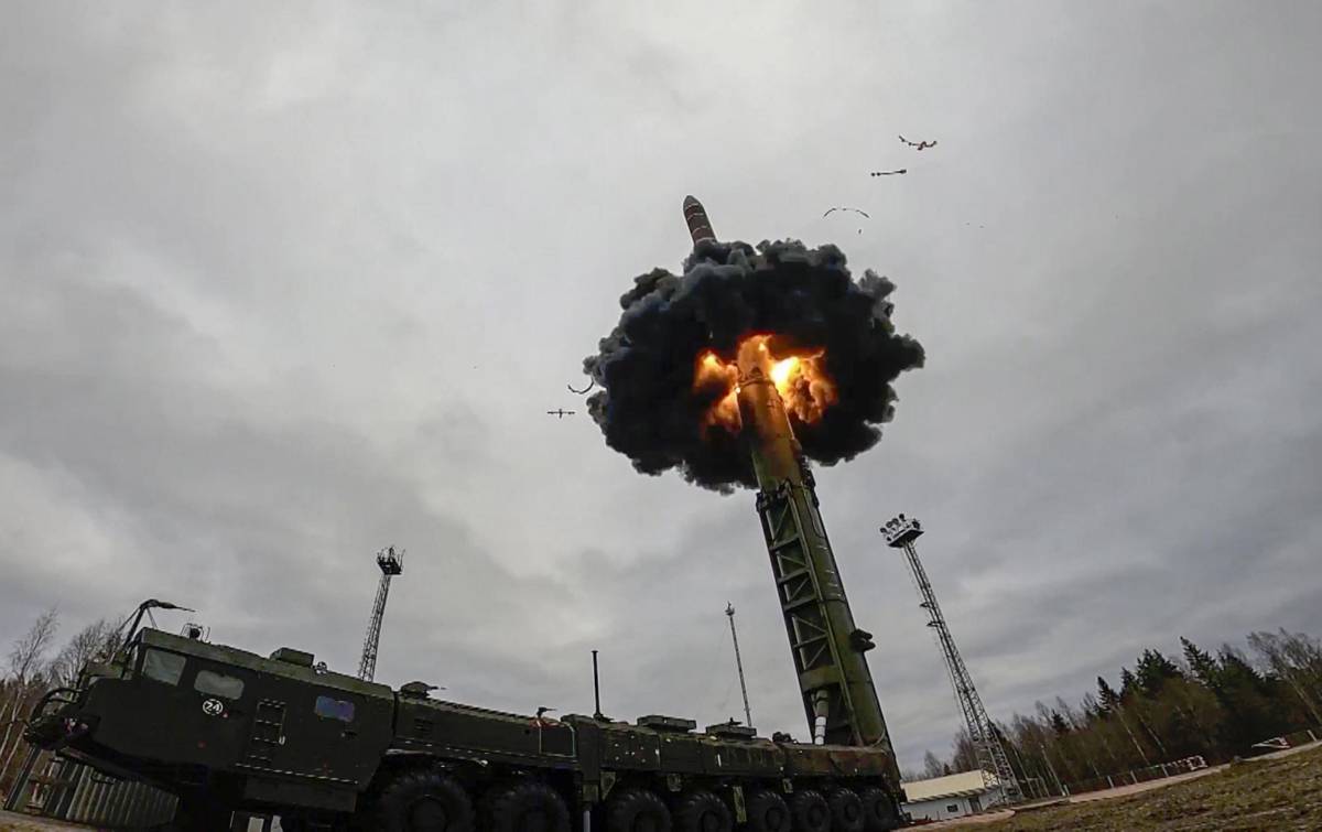 Un test missilistico in Russia.