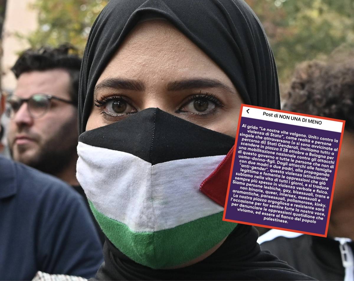 Donna alla manifestazione per la Palestina di Torino - Immagine di repertorio