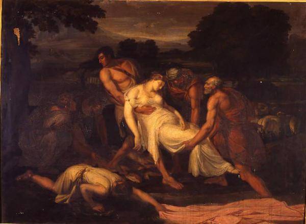 Il dipinto "Zenobia tratta dal fiume Arasse da alcuni pastori Parti" di Francesco Nenci