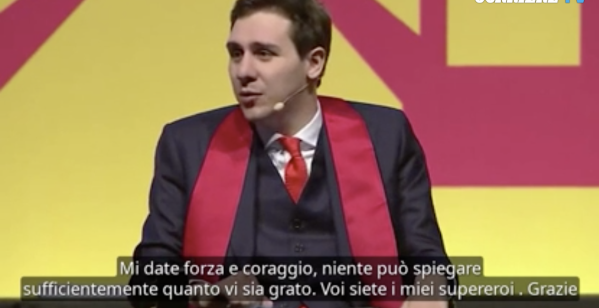Leonardo Lotto e il suo toccante discorso di laurea: "Dobbiamo lottare per la libertà"