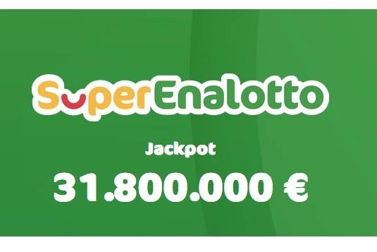 Jackpot di Superenalotto a 31,8 milioni, due vincite da oltre 94.500 euro