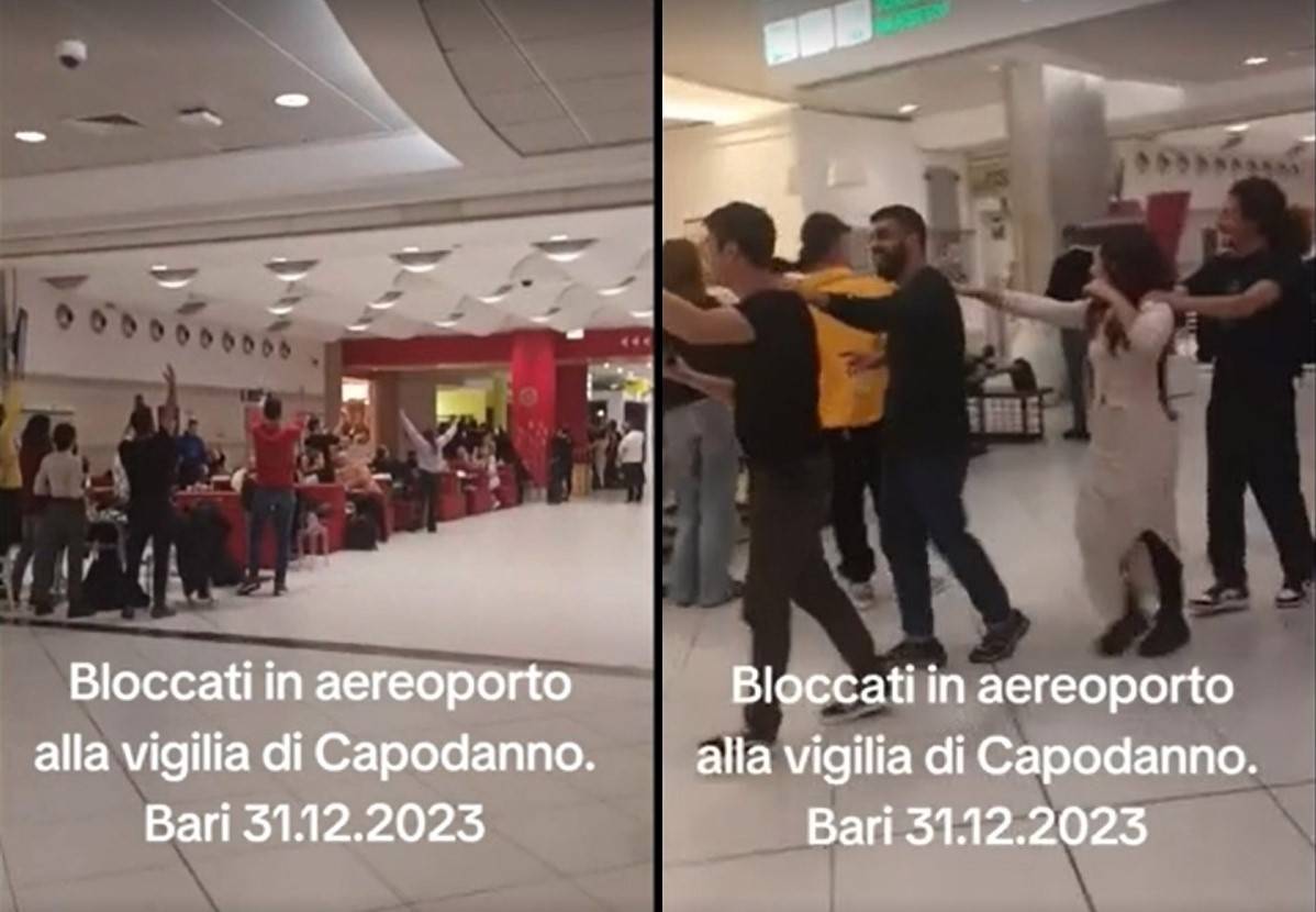 Volo spostato di 24 ore, passeggeri di Wizzair festeggiano Capodanno all'aeroporto di Bari