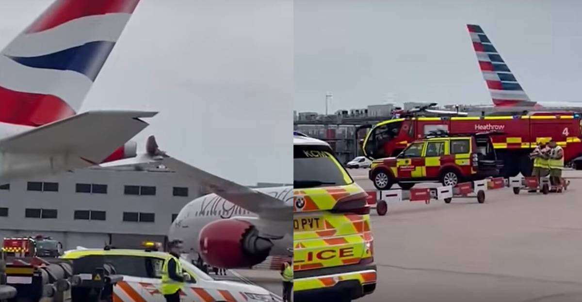  Paura all'aeroporto di Londra Heathrow: due aerei si scontrano in pista 