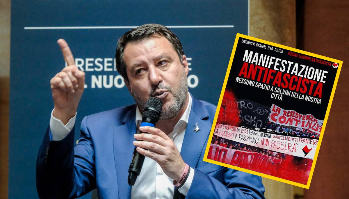 La violenza degli antagonisti: a Livorno vogliono imbavagliare Salvini