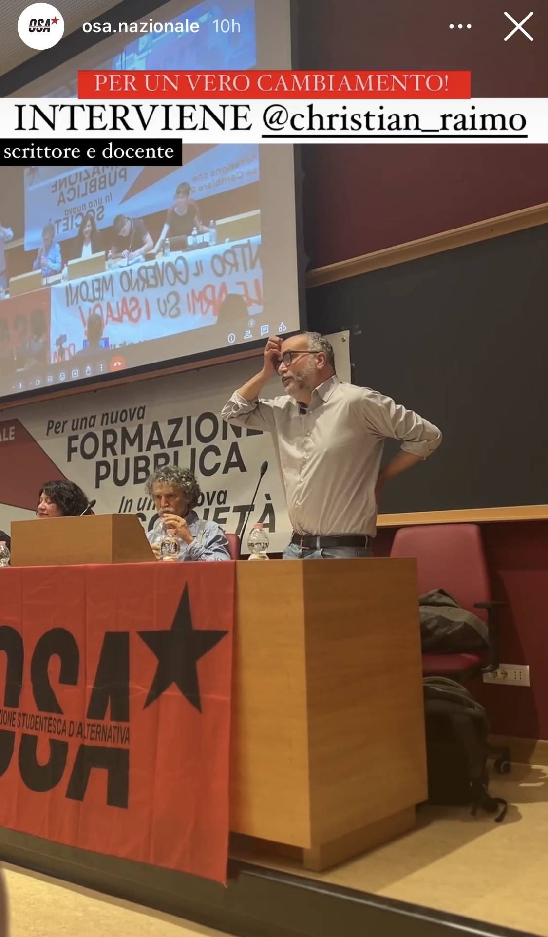 Raimo a caccia di voti tra i collettivi dei violenti pro Palestina