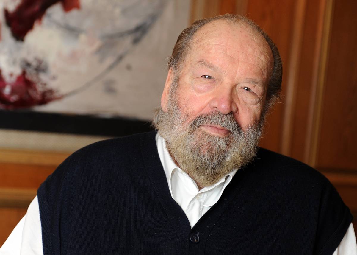 Bud Spencer (Carlo Pedersoli) durante un photocall a Berlino (2011)