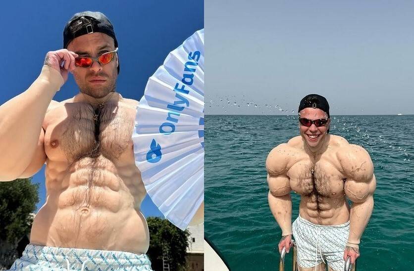 Fedez su OnlyFans con muscoli e peli finti: quanto costa il costume